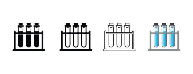 Obraz premium test, tube, rack, tubes, science, equipment, laboratory, glassware, chemistry, biology