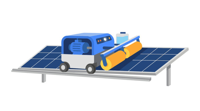 Automated Solar Panel Cleaning Robot for Renewable Energy Efficiency