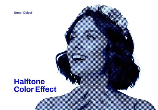 Halftone Color Photo Effect