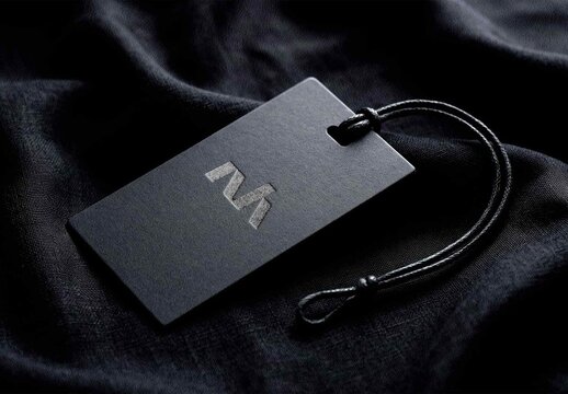 Foil Hang Tag Logo Mockup Template