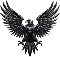 Obraz premium A large bird spreads its wings widely outdoors in a natural environment.