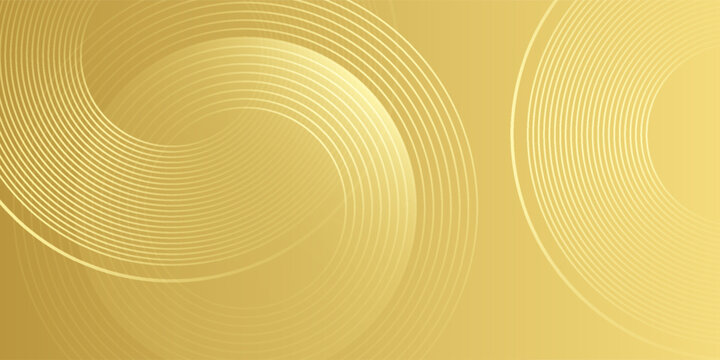 Gold circle lines texture modern simple background. Abstract glass effect for print artwork in cmyk color model design