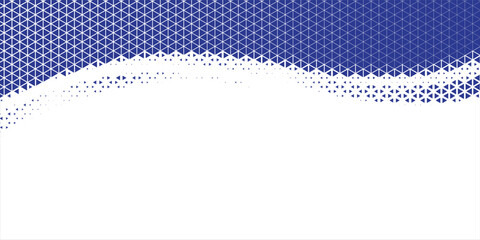 Abstract light background with blue geometric triangle grid forming a flowing wave at the bottom. Clean and modern design for graphic use. © Abimanyu