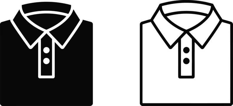 Collared shirt fashion garment apparel icon vector illustration.