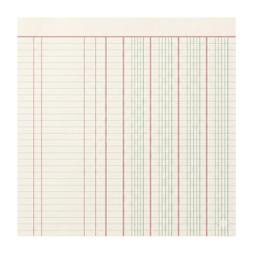 Vintage ledger paper sheet with columns