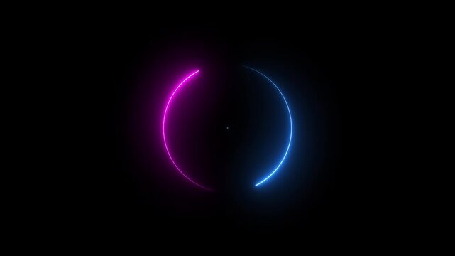 countdown 10 samoai go neon loading circle, animated rotating neon circle loading 4k