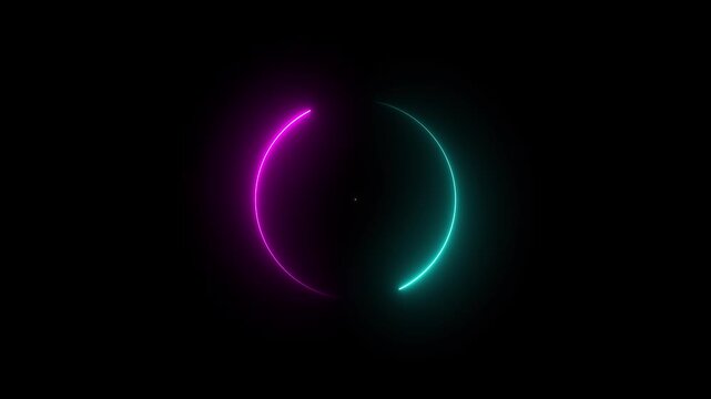 countdown 10 samoai go neon loading circle, animated rotating neon circle loading 4k
