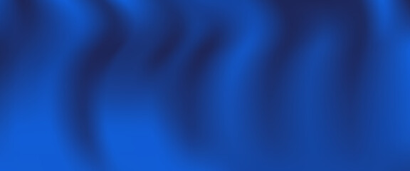 Smooth deep wavy gradient with navy folds and soft flowing blue waves on a winter sky. Dreamy deep gradation and gentle wind smoke drift at night. Vector blue background for an elegant sale banner © Syuzann q
