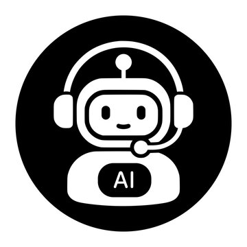 ai agent glyph icon