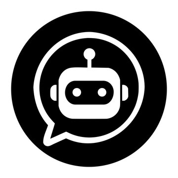 AI chat glyph icon