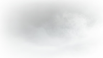 Clouds drift across a gray sky on a transparent background during a quiet moment of the day © Liubov