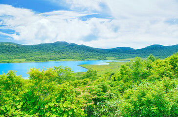 福島県耶麻郡北塩原村　雄国沼湿原に広がる雄国沼 © TNK