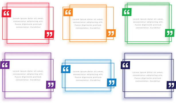Text quotation bubbles template collection layout vector