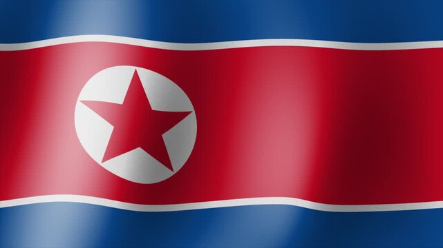 Waving North Korea Flag Animation Seamless Loop.
Realistic North Korea Flag Loop Animation.