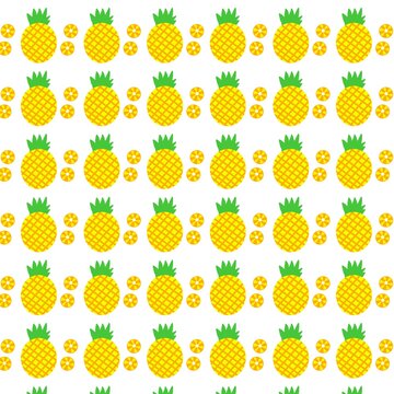 seamless pattern with pinapple fruit