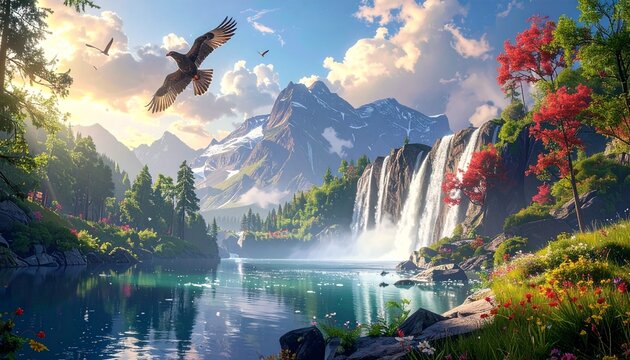 lake in the mountains