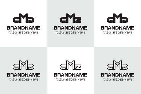 Letters CMD CMZ GMD Monogram Logo Set