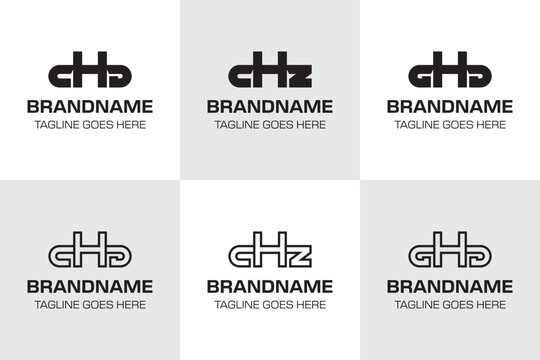 Letters CHD CHZ GHD Monogram Logo Set