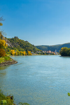 Durnstein town and the Danube River, Wachau Valley
