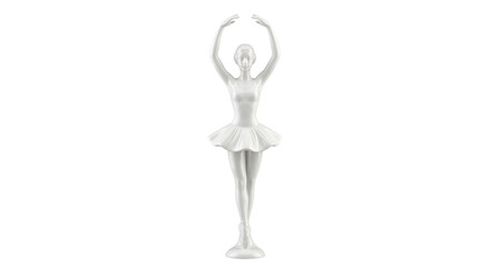 Elegant white porcelain ballerina sculpture in a graceful pose © Sapphire