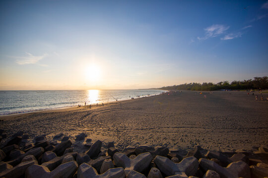 Sunset by the sea in Anping, Tainan, Taiwan