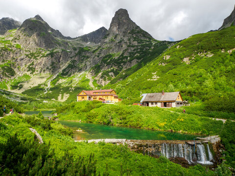 Green mountain lake in High Tatra mountains, Slovakia