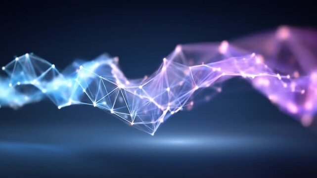 Abstract digital network connecting points with futuristic visualization