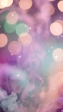 A Dreamy Cascade of Colorful Swirls and Sparkling Light Effects Creating a Mesmerizing Visual Experience in Ethereal Atmosphere