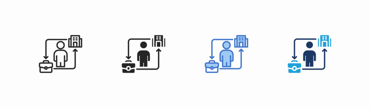 Set of internship icon collection in multiple style. Icon suitable for web and mobile application