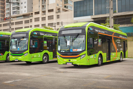 Caio EMillennium Mercedes-Benz EO-500U 2025 electric bus  on display at Bus Brasil Fest 2025 show, held in the city of Barueri, Brazil.