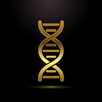 Golden helix strand illustration representing genetic research and science concepts.