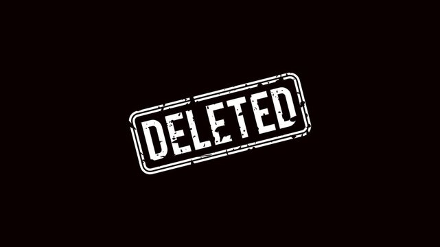 deleted rubber stamp animation, distressed deleted stamp vector, grunge deleted label design