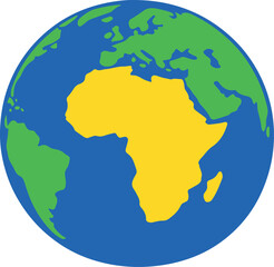 Fototapeta premium Colorful Earth Globe Highlighting Africa