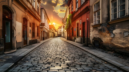 Fototapeta premium European Old Town Charm