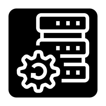 backup rotation black line icon. Vector isolated element.