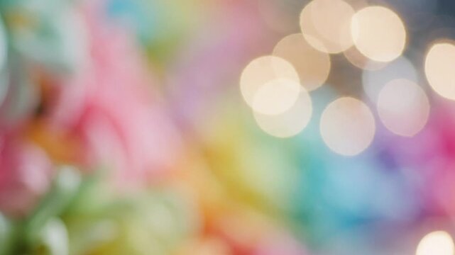 A Beautiful Display of Soft Colors and Glimmers: An Artistic Exploration of Vibrant Pastels with a Dreamy Bokeh Effect Captured in Two Frames