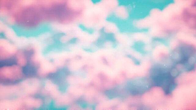 A Soft, Dreamy Visual Journey Through Blurry Pastels, Featuring Ethereal Bokeh Effects and Gentle Cloud Patterns in Serene Shades of Pink and Blue