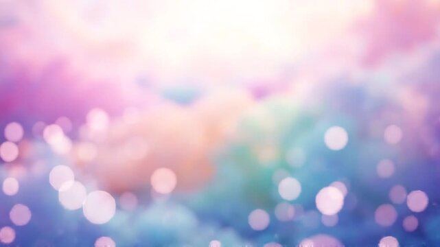 A Dreamy Pastel Horizon Filled with Gentle, Ethereal Hues and Soft Bokeh Effects, Creating an Enchanting and Whimsical Atmosphere in the Background
