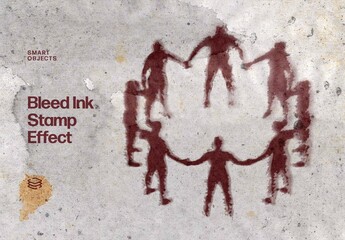 Bleed Ink Stamp Effect For Poster And Social Media Design