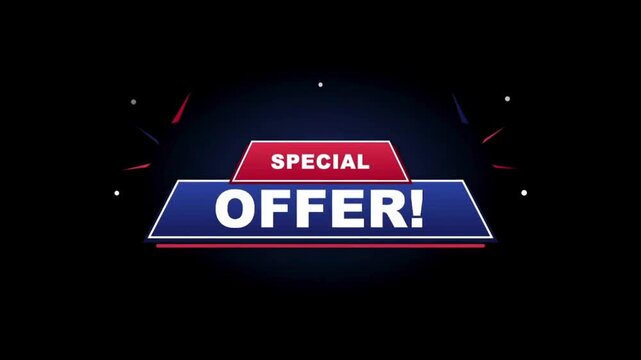 Special Offer Sale Banner Animation. Flash Deal Promotion Video. Modern Discount Marketing Motion Graphics