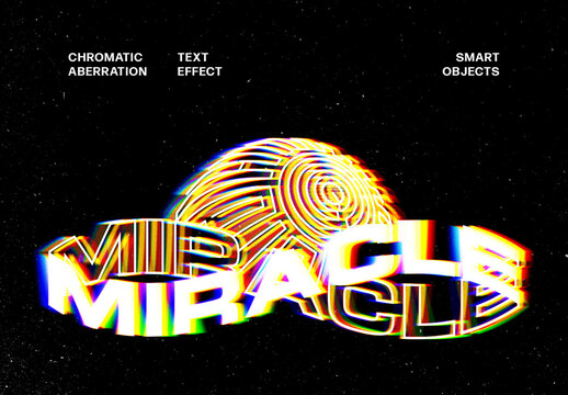 Chromatic Aberration Text Effect For Poster And Branding Design