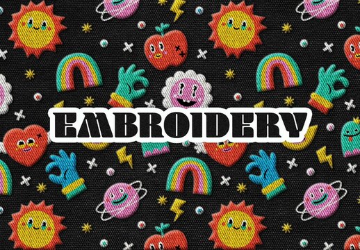 Embroidery Logo Mockup For Apparel And Branding Design