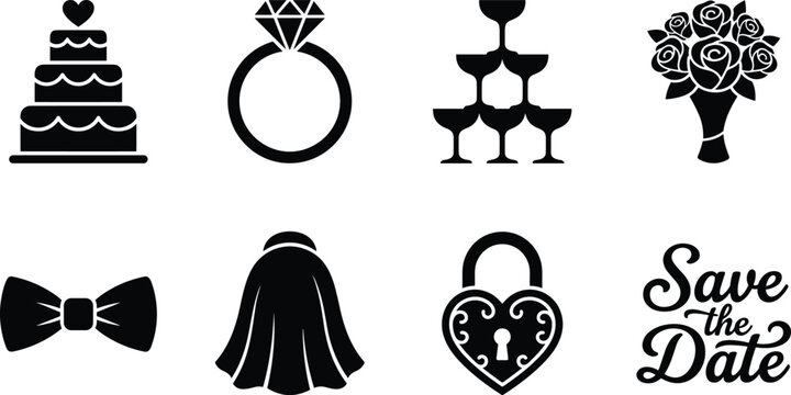 Classical string instruments and musical accessories icon set featuring harp cello double bass mandolin and metronome symbols