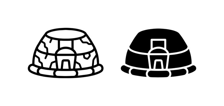Igloo Icons: Snow House Shelter, Arctic Dwelling, Winter Home