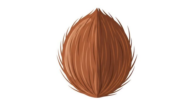 Brown almond shell isolated on white.
