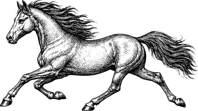 Vector illustration of a horse