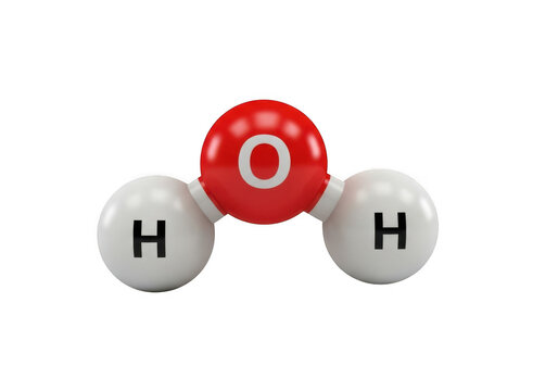 Water molecule diagram with oxygen and hydrogen atoms