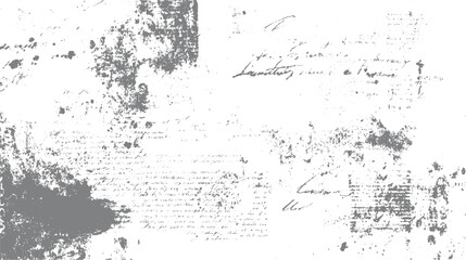 Fototapeta premium Faded grey handwritten script with ink splatters and textured paper background handwriting vintage