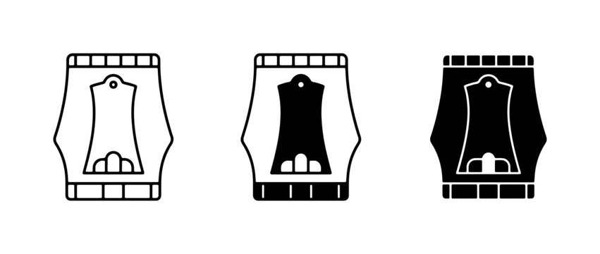 Pencil Sharpener Icons: Line Art, Solid Fill, Silhouette