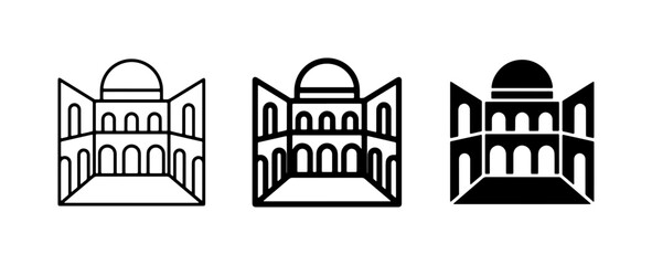 Architectural Icons: Building Facades, Domes, Arches, Vector Set © Ahnaf